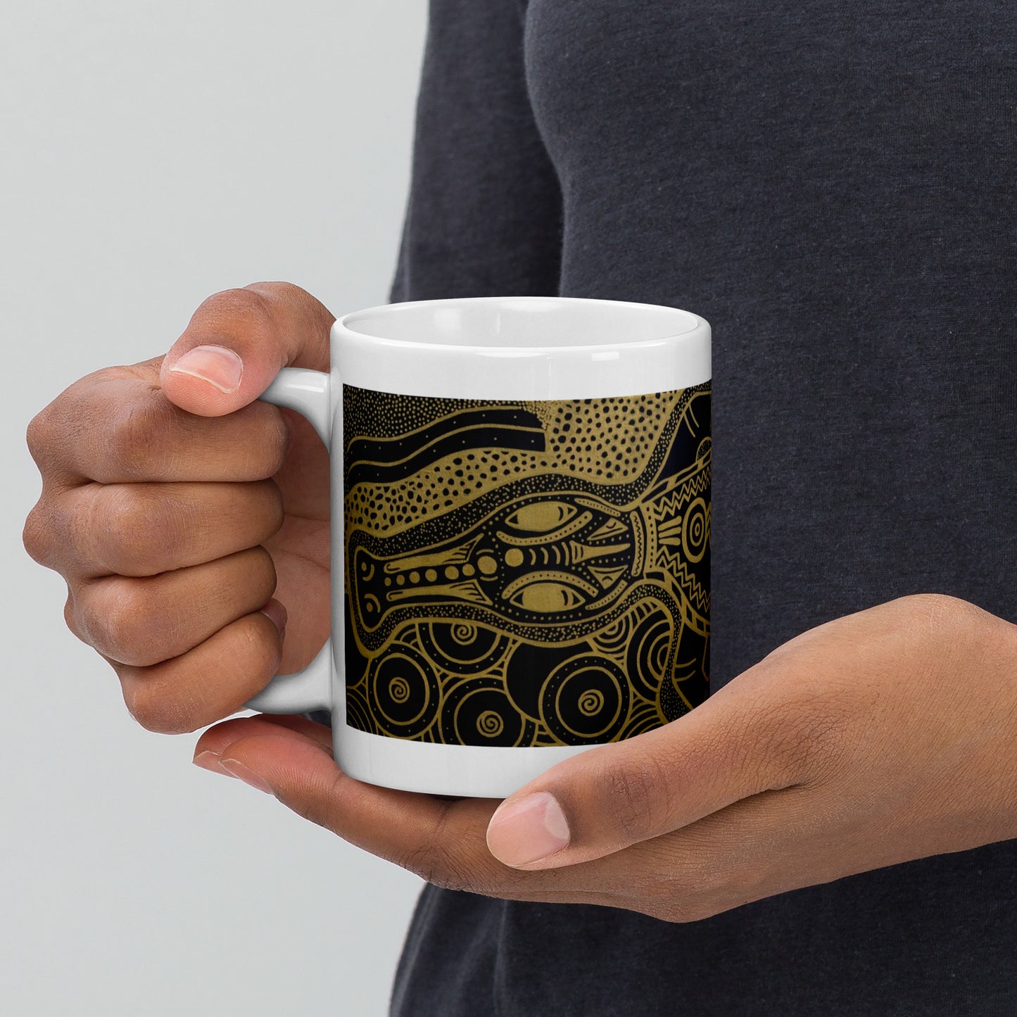 Crocodile - White glossy mug