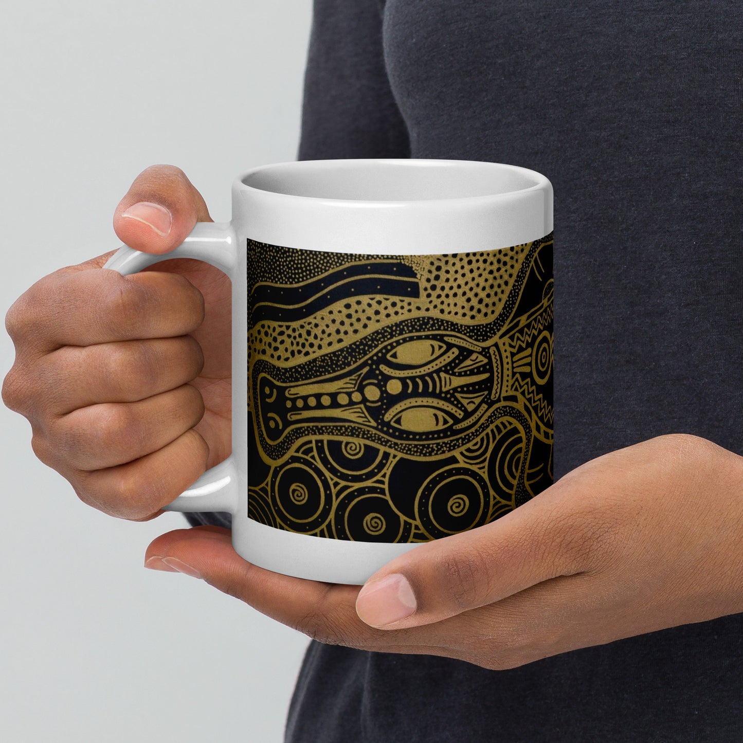 Crocodile - White glossy mug